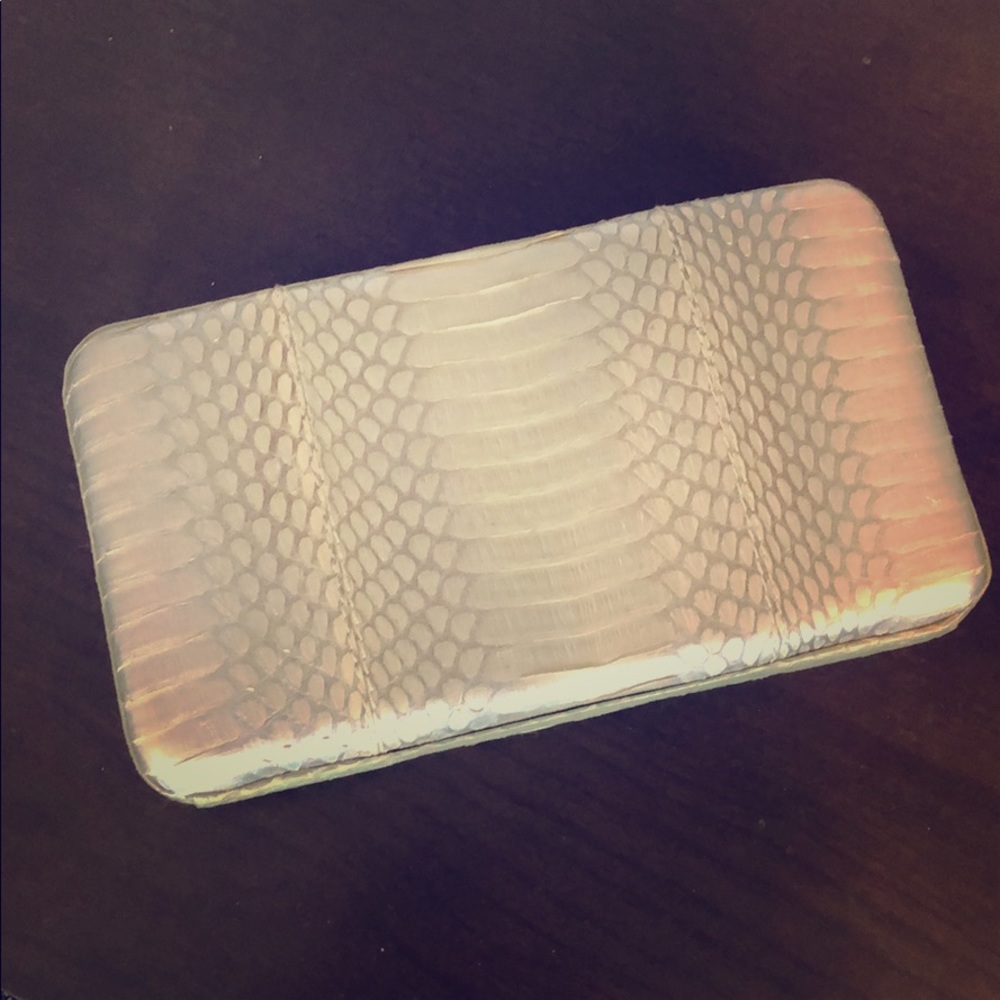 Leyla seafoam green clutch NWT